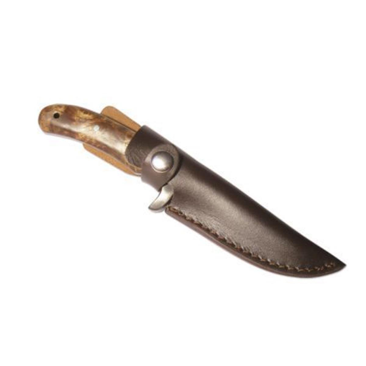 BÖKER MAGNUM® Elk Hunter scharfes Fahrtenmesser - feststehendes Messer mit Parierelement - robustes Jagdmesser mit Leder-Scheide