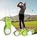 TIXIPEM Golf Divot Repair Tool- Switch Foldable Divot Tool with Magnetic Ball Marker & Open Button Use for Golf Accessories & Gifts - [Cyan] Green Fork Tines