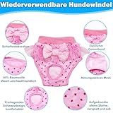 3 Stück Physiologische Hosen für Haustiere, Weiblich Hund Windel, Wiederverwendbare Hundewindel, Waschbar Hund Windeln Hose für weibliche Welpen und Hunde mit Harninkontinenz (M)