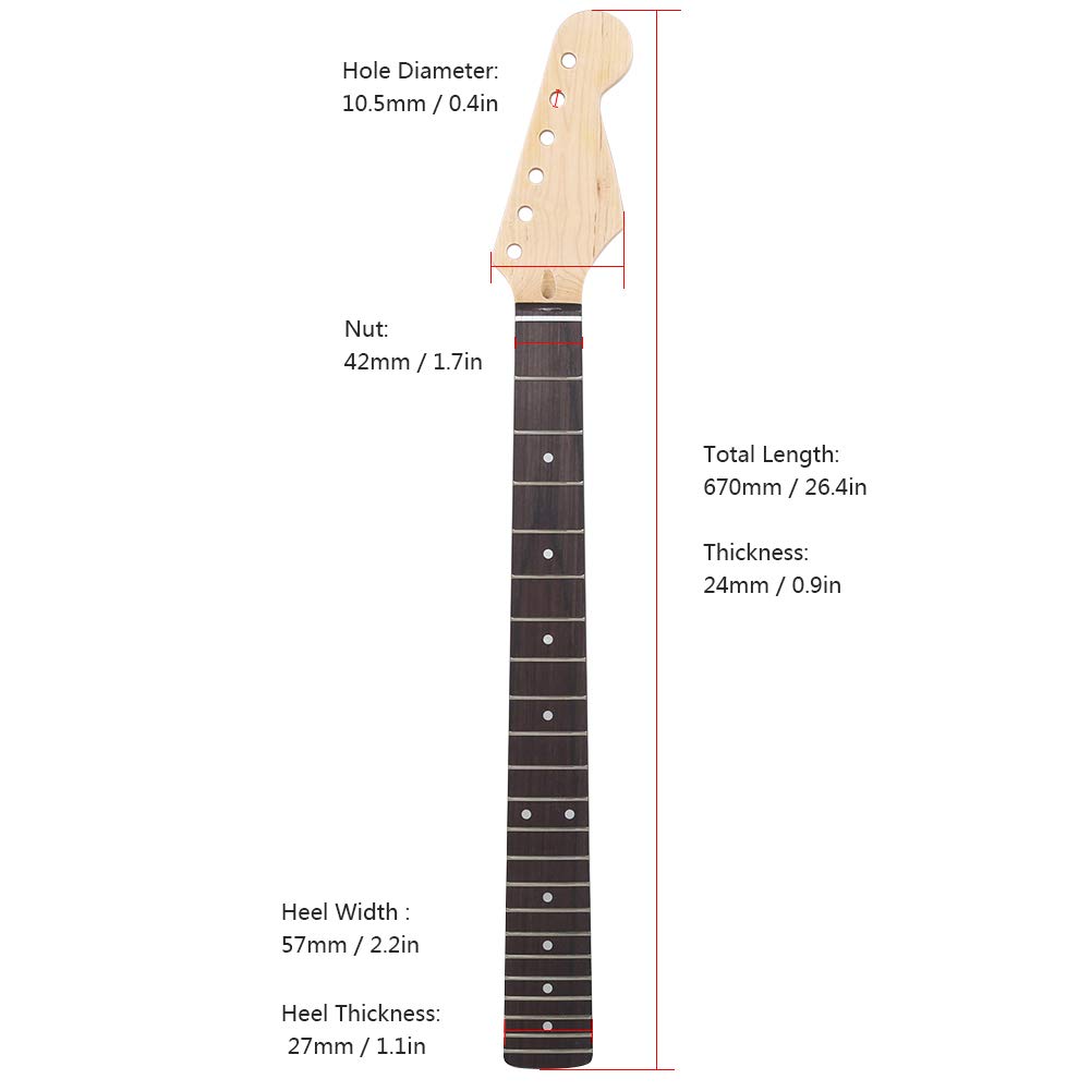 Fender Telecaster風 ネック ローズ指板