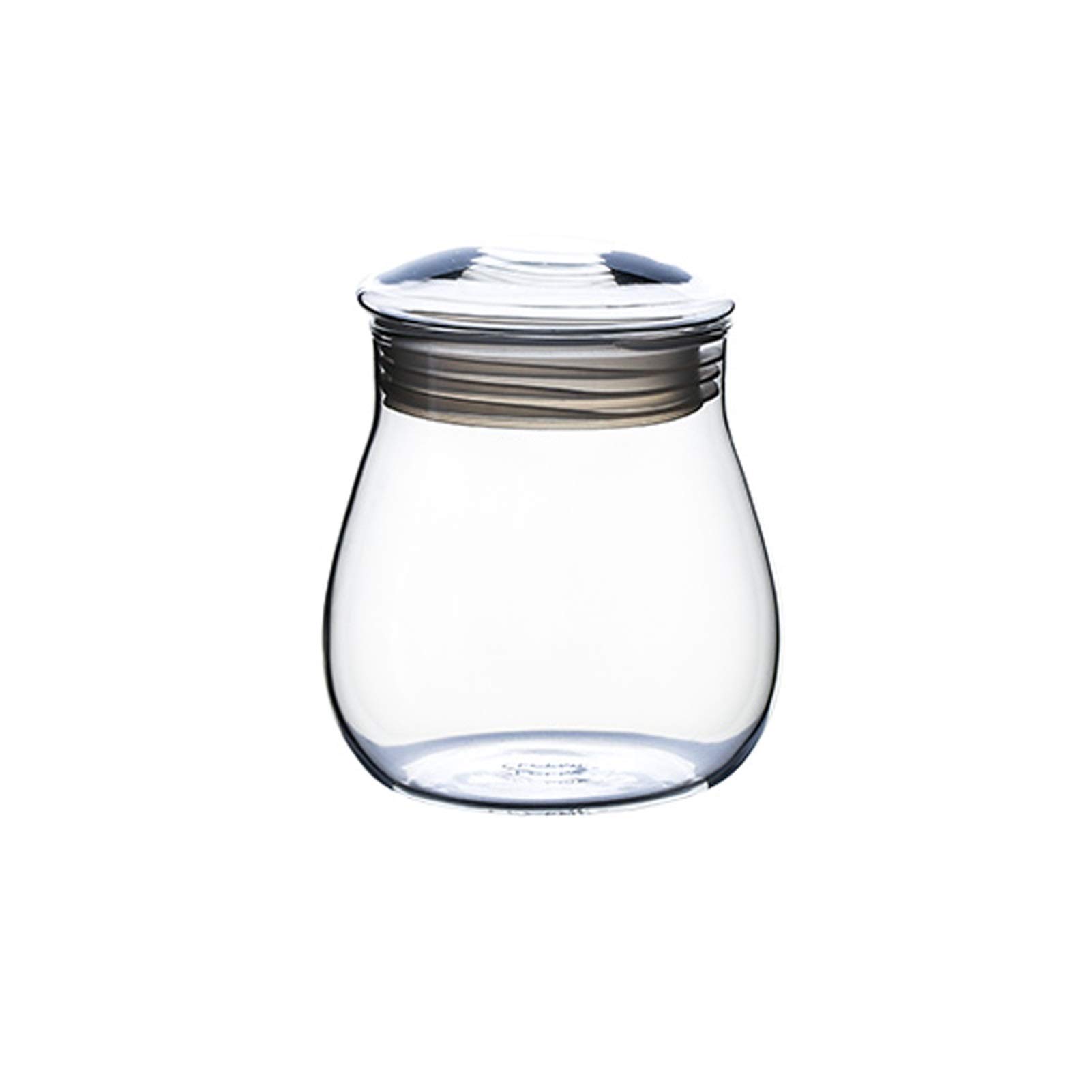 FGJsfhrDTU Glass Storage Jars, Sugar Bowl Glass with Lid Transparent Coffee Bean Powder Storage Tank(Transparent)