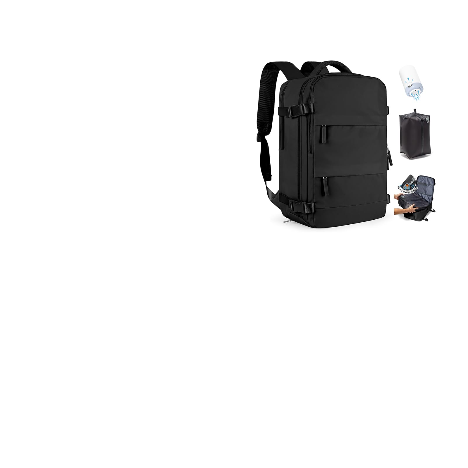 SZLX Zaino Ryanair 40x30x20 Sottovuoto con Pompa Zaino Ryanair 40x20x25 Donna Zaino da Viaggio Wizzair Bagaglio a Mano Uomo per Laptop da 14 Pollici Borse da Cabina 45x36x20 Easyjet con Porta Scarpe