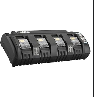 Makita DC18SF 18V Lithium-Ion Rapid Optimum 4-Port Charger, 1-Pack,Black