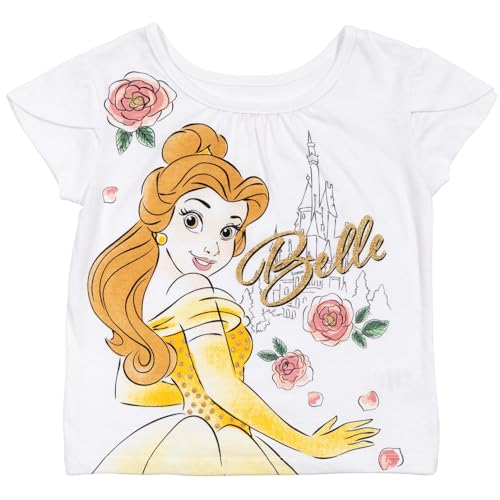 Image of Disney Princess Girls' T-Shirt and Tutu Skirt Set with Scrunchie Toddler to Big Kid