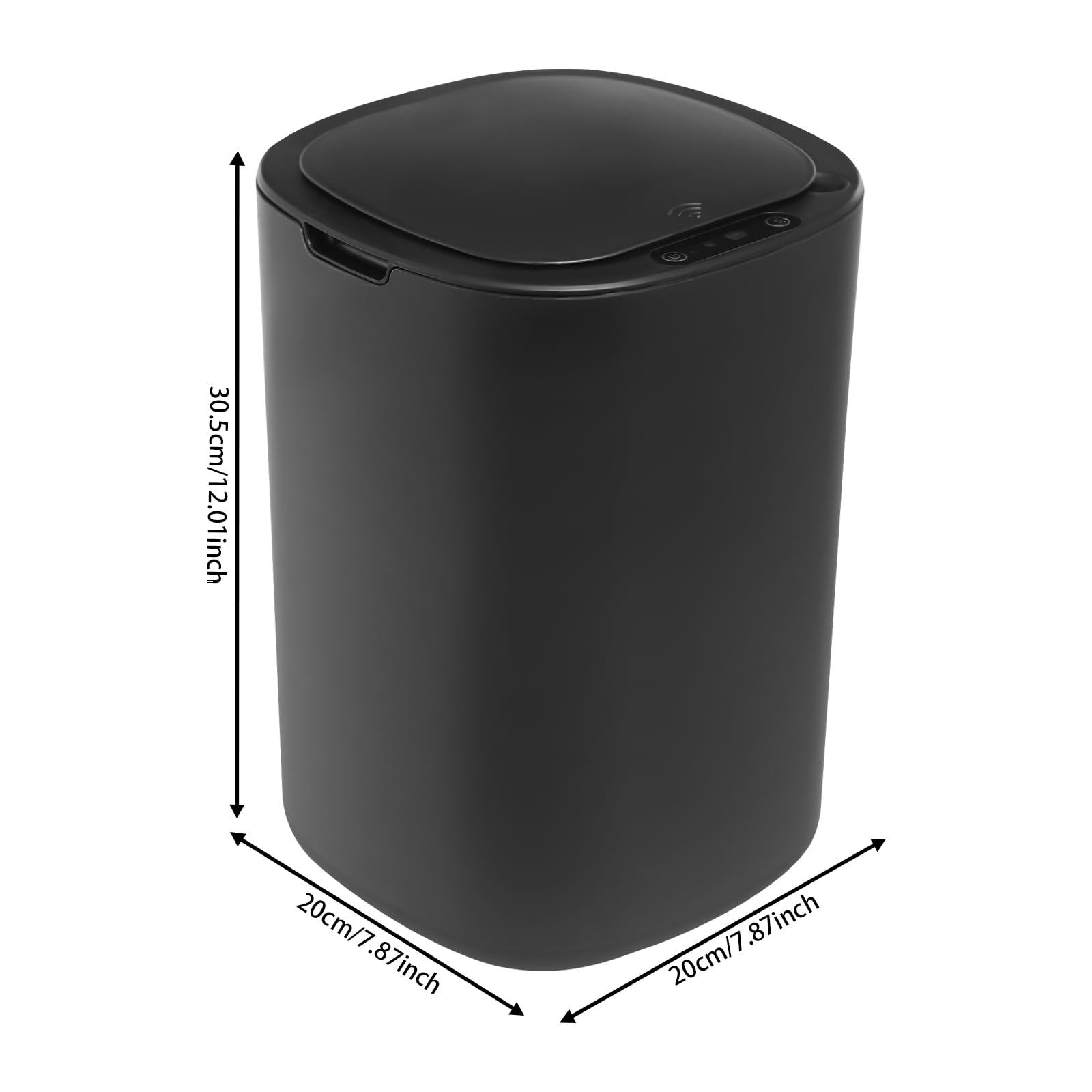 Pattumiera automatica con sensore da 10 l, con sensore intelligente, in plastica ABS, per cucina, bagno e ufficio (nero)