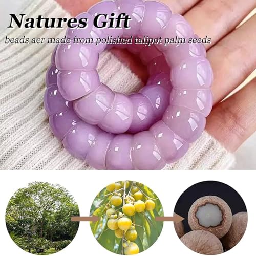 Image of Natural Bodhi Seed Bracelets Anxiety Fidget Bracelets Anxiety Relief Items Protection Healing Stretch Bodhi Fidget Bracelet for Women Men