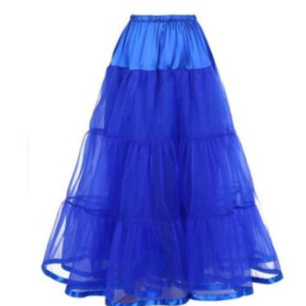 Vintage Rockabilly 50s Retro Enaguas Larga Tobillo de Longitud naguas de Crinolina para Baile de Boda Traje Underskirt