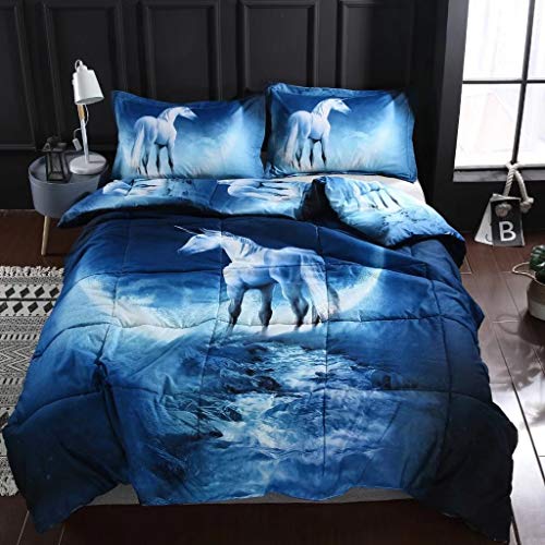 SDIII 3PC Unicorn Comforter Sets Galaxy Pegasus Full/Queen Size Quilt Bedding Sets for Kids, Boys and Girls (Full/Queen, Galaxy Unicorn) SDIII 3PC Unicorn Comforter Sets Galaxy Pegasus Full/Queen Size Quilt Bedding Sets for Kids, Boys and Girls (Full/Queen, Galaxy Unicorn)