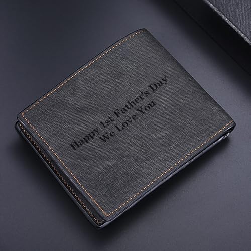 NICEDREAM Custom Wallets for Men Engraved Wallet PU Leather Wallet Personalized Wallet for Men Custom Picture Wallet Gift for Him Personalized Photo Wallet for Boyfriend Dad Husband Mens Wallet4