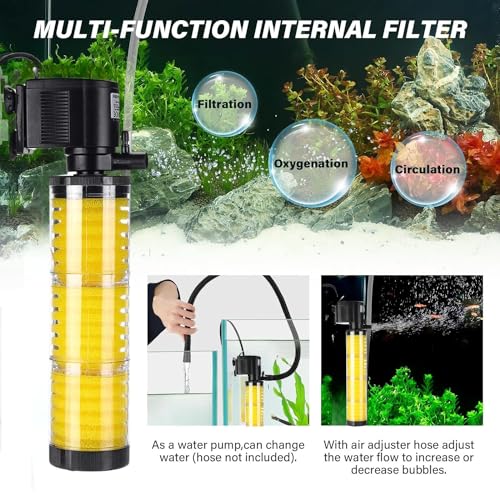 Image of VAYINATO (LY-3310 | 25W | 1200L /Hr | Fit for 3.5 Feet Tank) Multi Function Powerful Aquarium Internal Filter, Ultra Quiet Design and Fully Submersible By Petzlifeworld