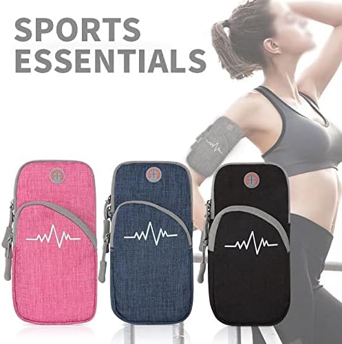 Miniatura 4 de Bolsa deportiva para correr, impermeables, para hombres y mujeres, brazaletes para teléfono celular, bolsa de gimnasio, fitness, con cremallera
