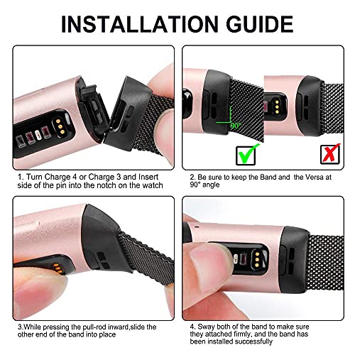 SINPY Bands Compatível com Fitbit Charge 3/Fitbit Charge 4/Charge 3 SE Tracker, pulseira de substitu