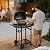 2 Burner BBQ Propane Gas Grill with Side Burner 24000 BTU Output Stainless Steel Barbecue Grill with Enameled Grates and Side Tables for Outdoor Cooking Kitchen and Patio Backyard