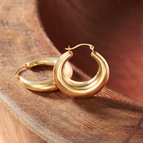 Ross-Simons Andiamo 14Kt Yellow Gold Over Resin Graduated Hoop Earrings For Women #TOP27