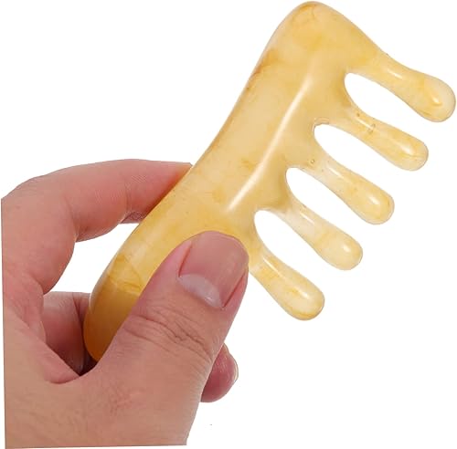 Miniatura 5 de Healifty Peine de masaje de resina para el cuero cabelludo, Guasha, raspado del cuero cabelludo, Gua Sha, herramientas de masaje corporal,