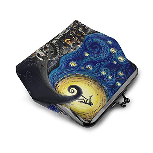 Dead The Nightmare Before Christmas Leather Coin Purse Small Kiss-Lock Change Pouch Clasp Closure Buckle Wallet For Women Girl #TOP2