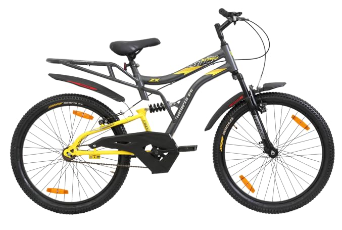 Hercules zx Cycle in Dual Suspension with Fat Tyres of 26 * 2.40 with Integrated Carrier for Age Group 12+-picture-23