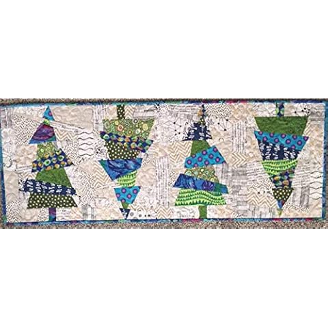 Crazy Christmas Trees Table Runner Quilt Pattern, by Cut Loose Press and Natural Comforts Quilting Cover