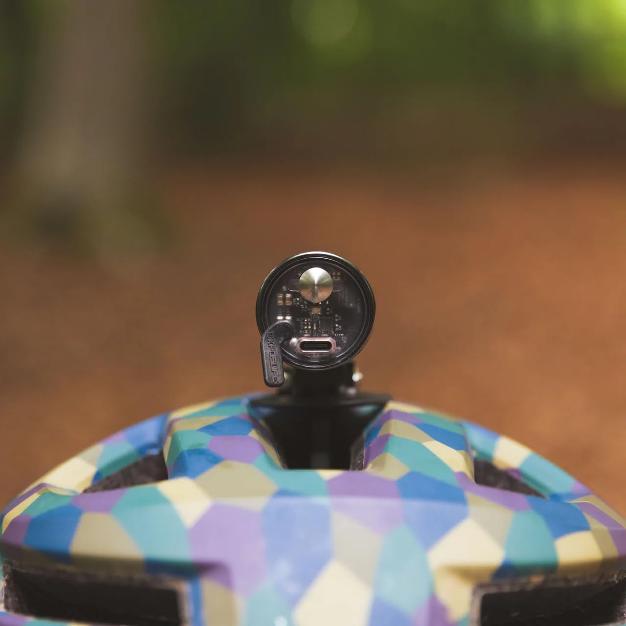 Exposure Lights Joystick 18, USB-C PD Charging, Bike Light, 1200 Lumens, Gunmetal Grey, 105g, Aluminum, Tap Technology, 1.5-36 Hours Runtime