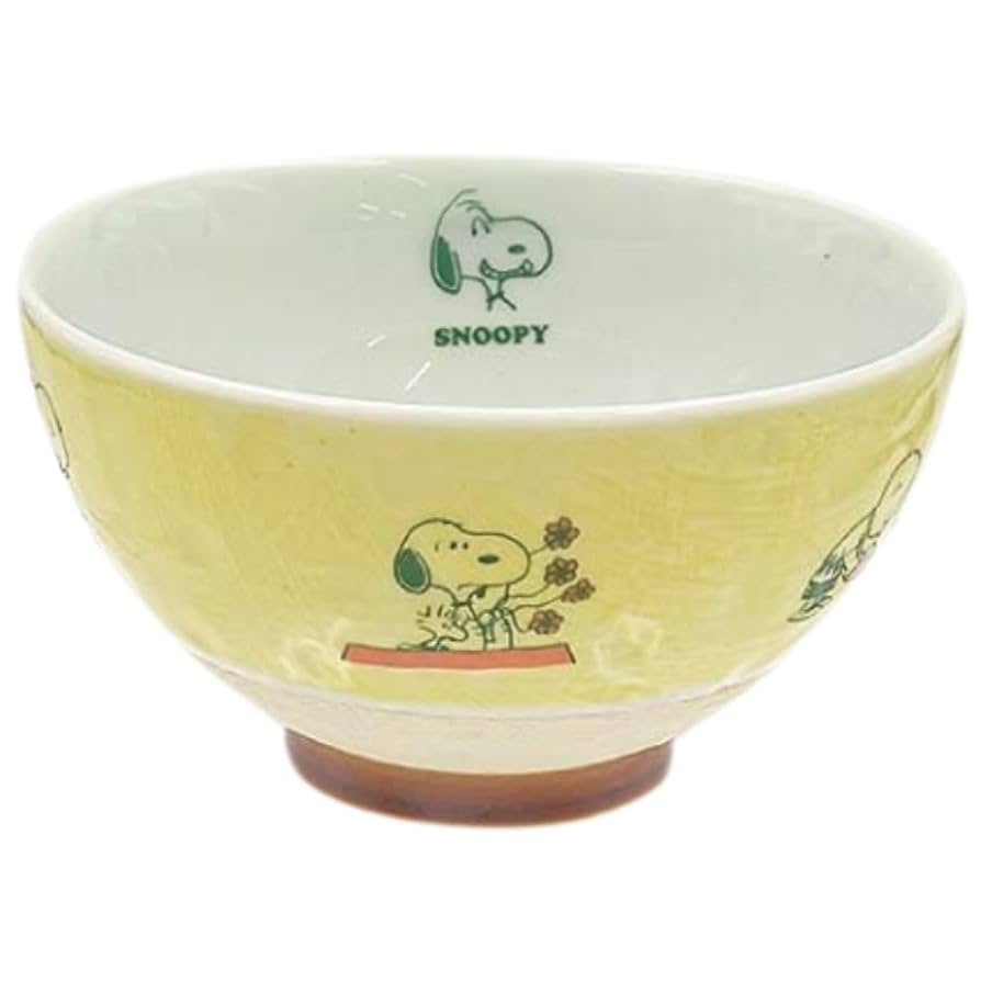 Amazon｜マリモクラフト SNOOPY スヌーピー 茶碗 波佐見焼 黄色