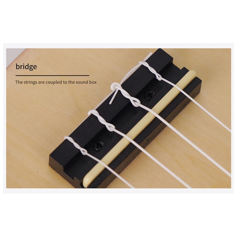 ISTOVO B - Mini ukelele de 21 pulgadas, nivel básico para principiantes, guitarra pequeña de cuatro cuerdas, instrumento musical infantil