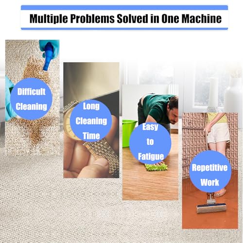Commercial floor cleaning machine polishing floor