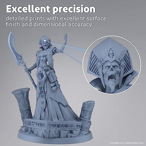 Image of ELEGOO Upgraded Standard Resin 2.0, Resin for 3D Printer with High Precision, Low Odor, Higher Toughness, 405nm UV Curing Photopolymer Resin for Mars Saturn MSLA DLP LCD 3D Printing (Grey 2000g)