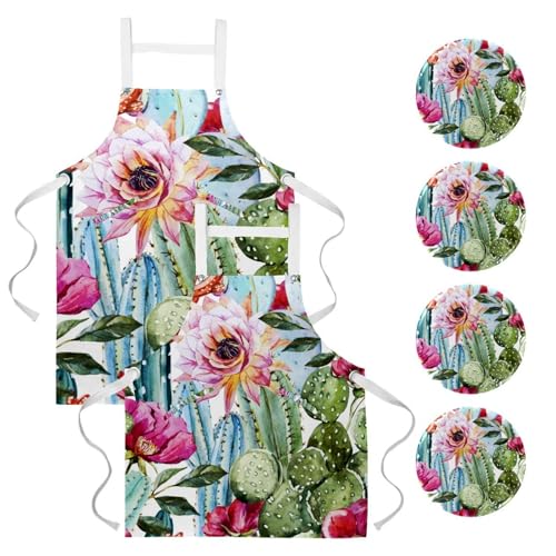 Tablier de cuisine imperméable aux taches lot de 2 avec broches