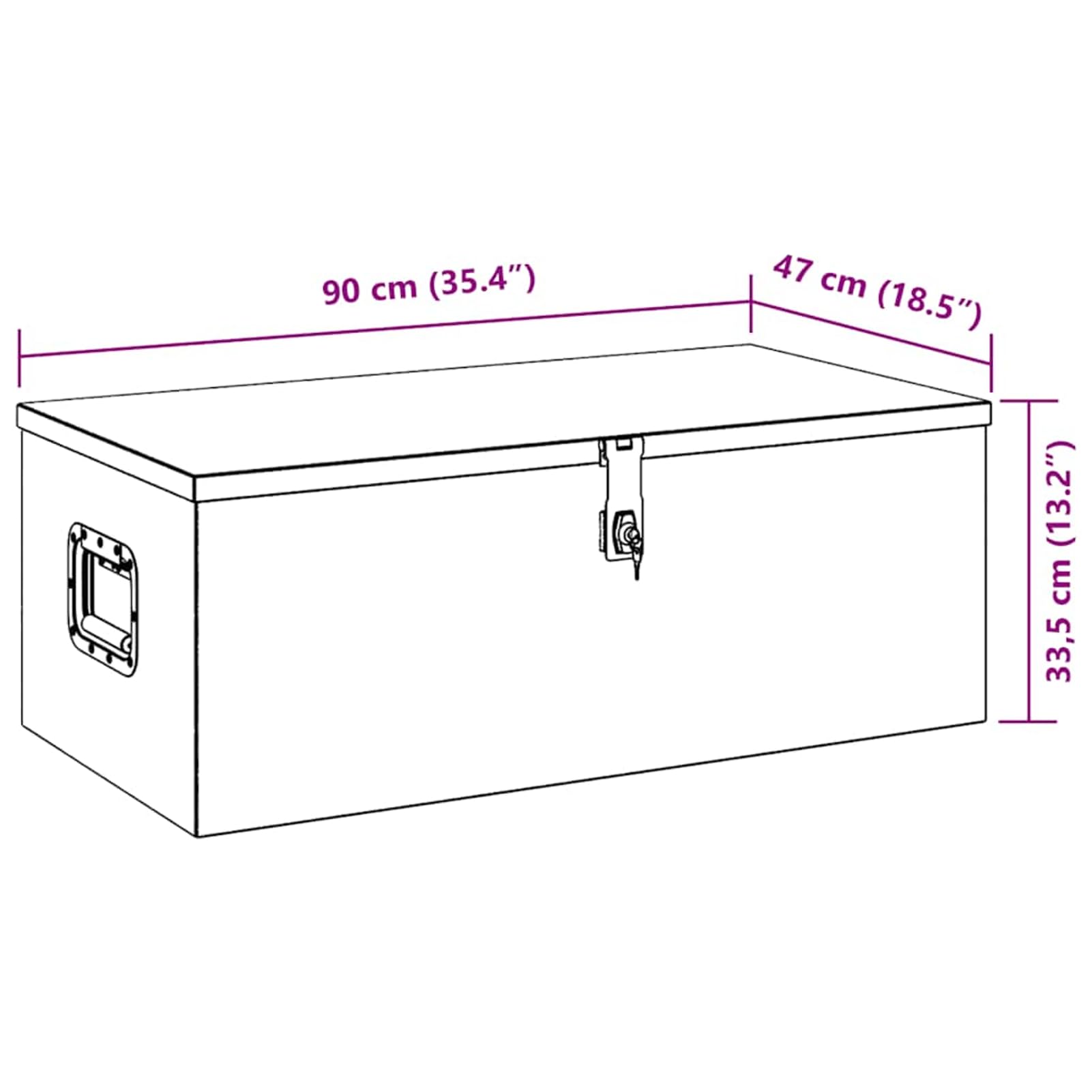 Fasba Caja de Almacenaje de Aluminio para Herramientas y Accesorios - Resistente al Óxido, Seguridad con Cerradura, Diseño Compacto Modelo FCLRZJ-152255ES