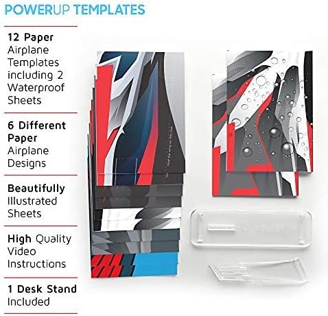 Miniatura 7 de POWERUP Kit de inicio 2.0 incluye kit de conversión 2.0 y 12 plantillas de avión de papel para diversión educativa y aprendizaje