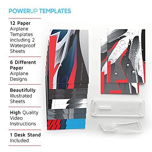 Paper Airplane Templates For Powerup Models - 12 Paper Airplane Templates For The Powerup 2.0, 3.0, & 4.0. Includes Color Templates & Display Stand For Powerup Models. For Hobbyists And Tinkerers #TOP2
