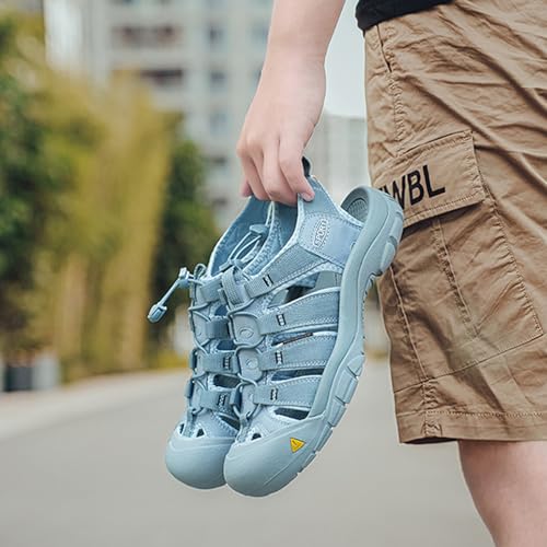 Classics Men's Breathable Hiking Sandals, Large Size Closed Toe Backpacking Sandals, Fashion Outdoor Sports Beach Shoes3