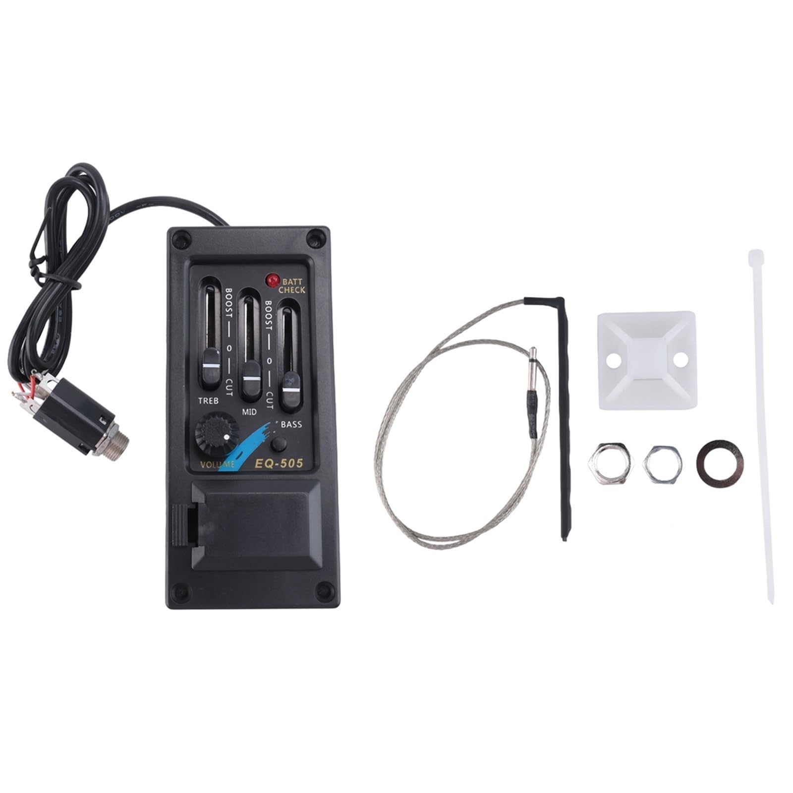 Pickup Chitarra Acustica Principianti EQ 505 di preamplificazione con equalizzatore piezoelettrico a 3 bande per chitarra acustica per mancini