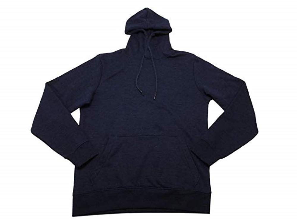 Evergreen Men's Fleece Hooded Pullover Sweatshirt in Navy Heather