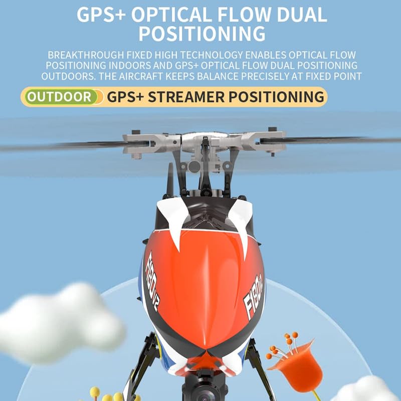 Image of BCO Toyz 2.4G 8CH Remote Control Helicopter, F180V2 Mini Direct Drive Brushless RC Helicopter Model for Kids and Beginners, with Full GYRO Control Rc17