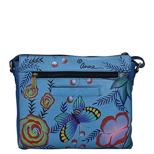 Image of Anna by Anuschka Women's Hand-painted Women's Genuine Leather Slim Medium Crossbody