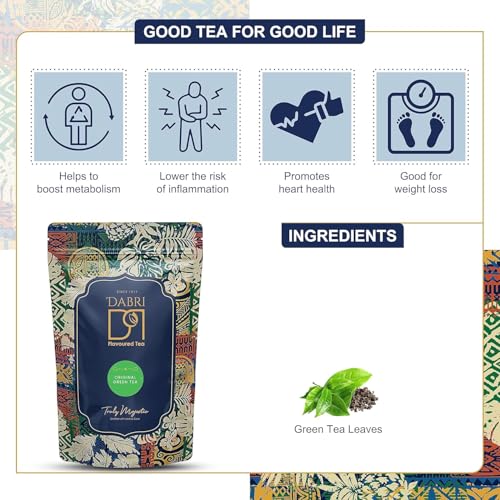 Image of DABRI Detox Original, Mint Lemon Ginger, Rose Green Tea Combo 300gm (Pack of 3 x 100gm Each)|Natural Loose Leaf|Antioxidant-Rich|Premium Organic Blend|Maintain Healthy hair & weight,Immunity Booster