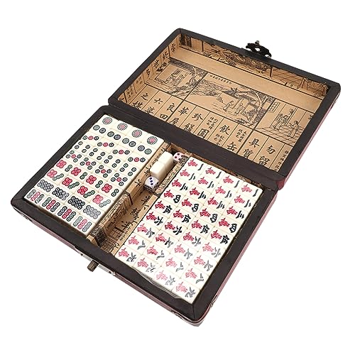 Jeu de voyage mahjong portatif Yardwe kit complet avec tuiles légères