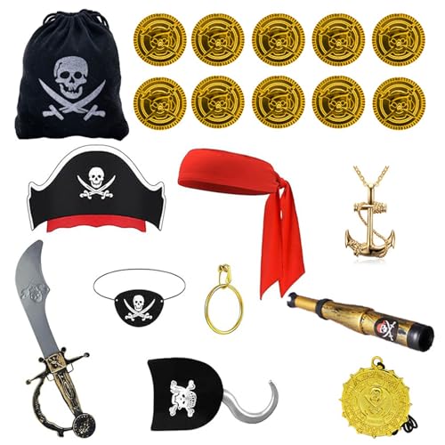 Accesorios Pirata | Suministros para Cosplay de Halloween - Accesorios para Fiestas Temáticas, Halloween, Carnaval y Teatro