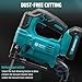 WOODSTARTER Cordless Jig Saw with Brushless Motor, 3 Adjustable Speed Settings, 45°-90° Cutting Angle, Compatible with T-Shaped Blades, Includes Dust Blowing Feature(With Battery and Charger)