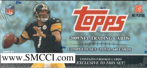 2009 Topps Football Factory Sealed 440 Card Set with 5 Extra Rookie Cards That Are Exclusive to This Issue! Loaded with Stars and Rookie Cards Including Tom Brady,