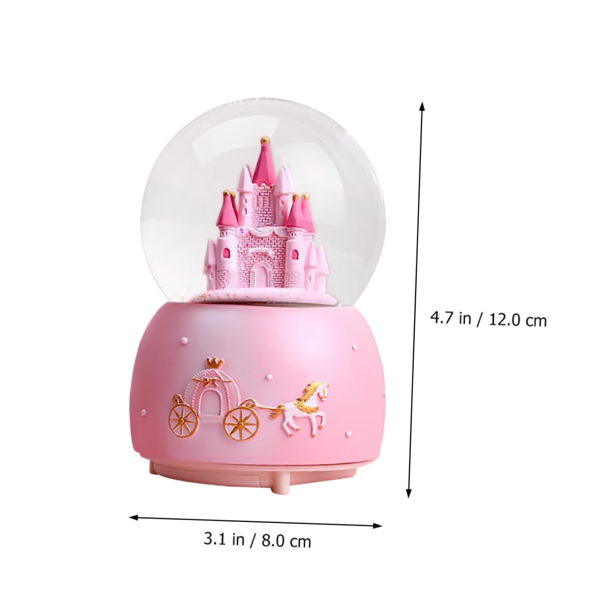 Bola Musical de Cristal Rosa Diseño Creativo y Único, Bola Decorativa para Salón y Dormitorio, Hecha de Resina y Vidrio para Crear Sorpresa y Calidez