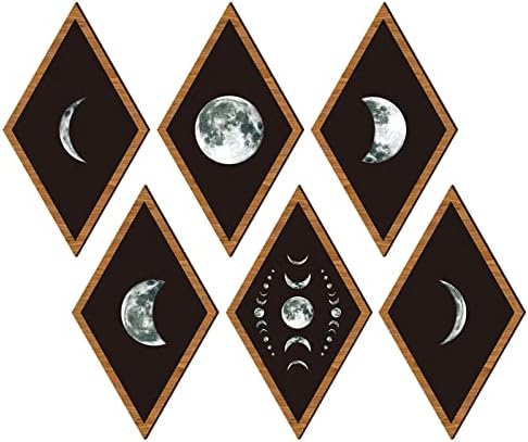 6 Pcs Art Eclipse of the Moon Modern Canvas Prints Wall Decorations for Living Room Abstract Space Black and White Pictures to Photo Paintings on Canvas Wall Art for Home Decorations Wall Decor