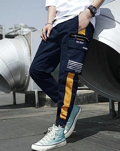 Image of EYEBOGLER Mens Regular Fit Colorbloack Trackpant