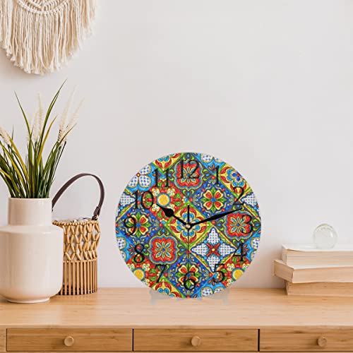 Mexican Ceramic Wall Clock