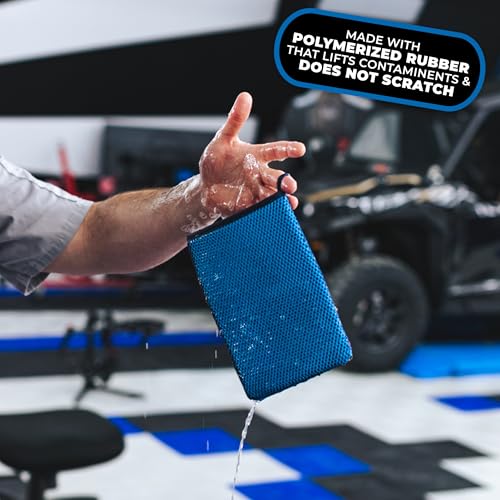 The Rag Company - Ultra Clay Decontamination Mitt - Easy to Use; Effective Cleaning & Release of Paint Contaminants; Increase Wax & Sealant Bond; Enhance Gloss &Color Depth; Fine Grade (8.7"x5.7")