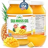 EverSmith Organics - Wildcrafted Irish Sea Moss Gel | Made in USA | Rich in Vitamins & Minerals | Sea Moss Gel Raw | Nutritional Supplement | Mango Pineapple (1 Jar)