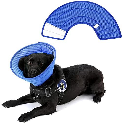 Protection Cône Collerettes pour, Collier en Maille Respirante, Fast Healing Pet Protection Cône Collerettes pour, réglable, cône de récupération Plus Rapide, Bords Souples Cover