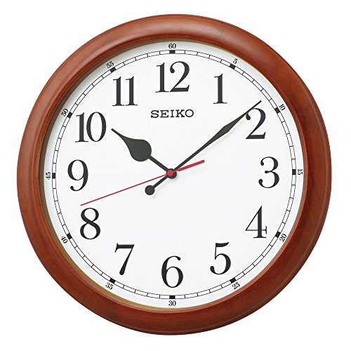 SEIKO clock 벽시계 전파 아날로그 대형목 테두리 다목지(나뭇결) KX238B SEIKO