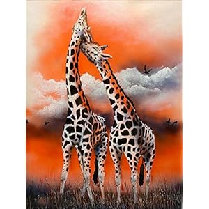 Zeyevan 5D Diamond Painting Kit Giraffe, Diamant Schilderij Kits Dier Kristal Strass Borduurwerk Cross Stitch…